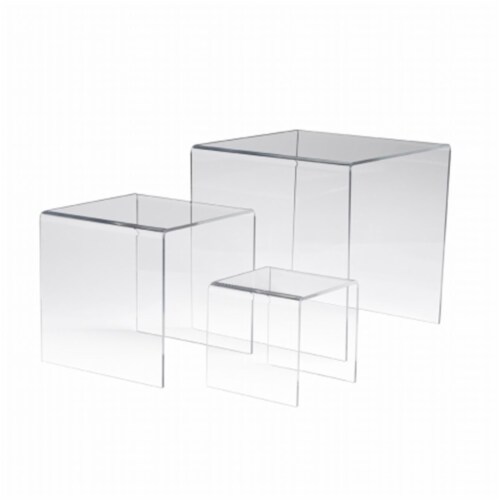 Econoco FF - DR4510 Set of 3 Acrylic Display Risers Perspective: front