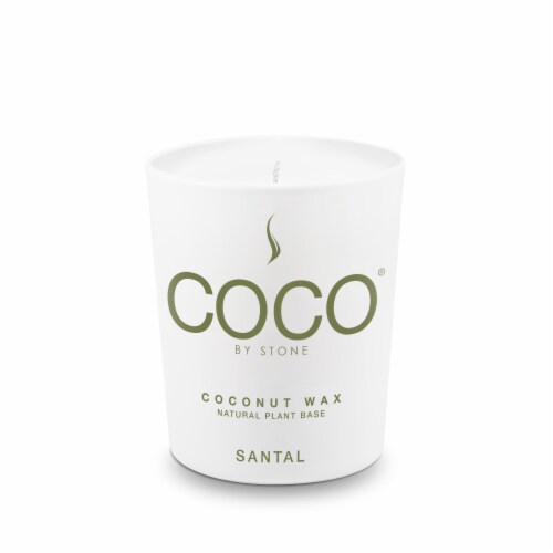 Stone Candles Santal Coconut Candle Perspective: front