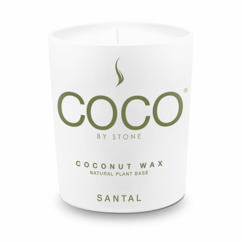Stone Candles Santal Coconut Wax Candle Perspective: front