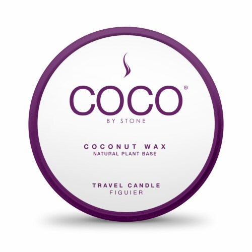 COCO® by Stone Coconut Wax Travel Tin Candle - Figuier Perspective: front