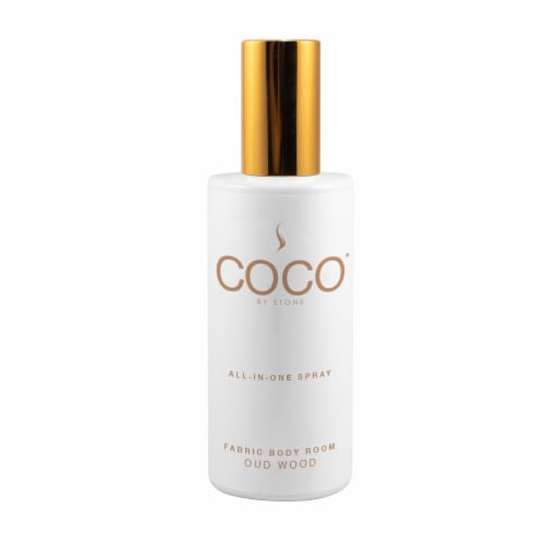 Stone Candles Oud Wood Fabric Room and Body Spray Perspective: front