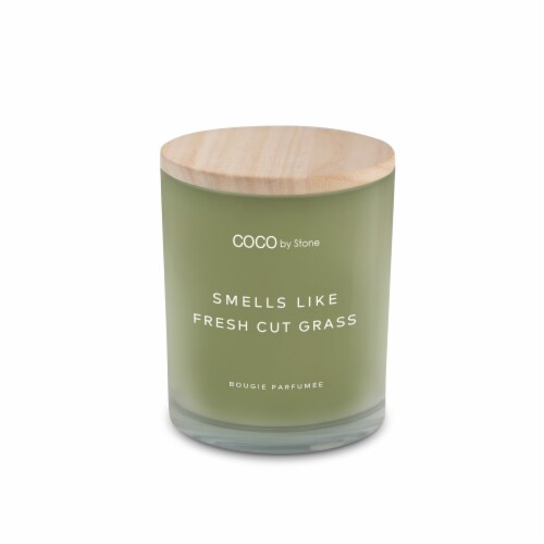 COCO by Stone Smells Like Fresh Cut Grass Candle Perspective: front