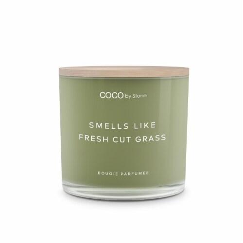 COCO by Stone Smells Like Fresh Cut Grass Candle Perspective: front