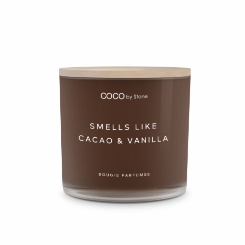 Coco by Stone Smells Like Cacao & Vanilla Candle Perspective: front