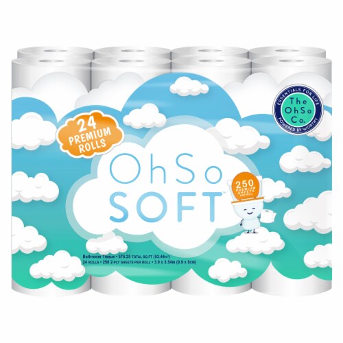 OhSo Soft 2-Ply Premium Bathroom Tissue, 24 rolls - Foods Co.