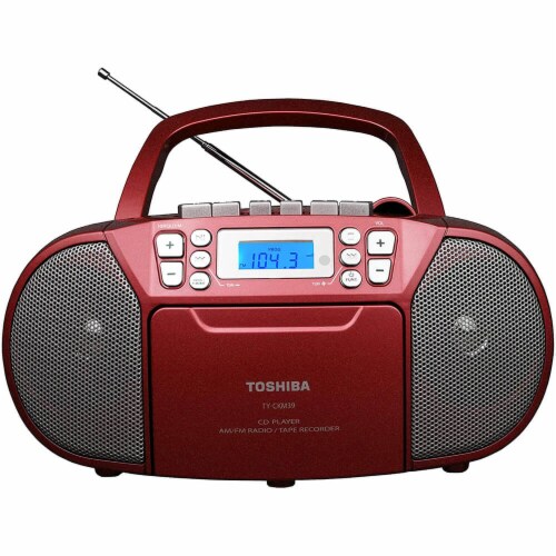 Toshiba TYCMK39RED CD-RW/CD-R/CD-DA Boombox with AM/FM Radio - Red, 1 - Harris Teeter Toshiba TYCMK39RED CD-RW/CD-R/CD-DA Boombox with AM/FM Radio - Red, 1 - Harris Teeter