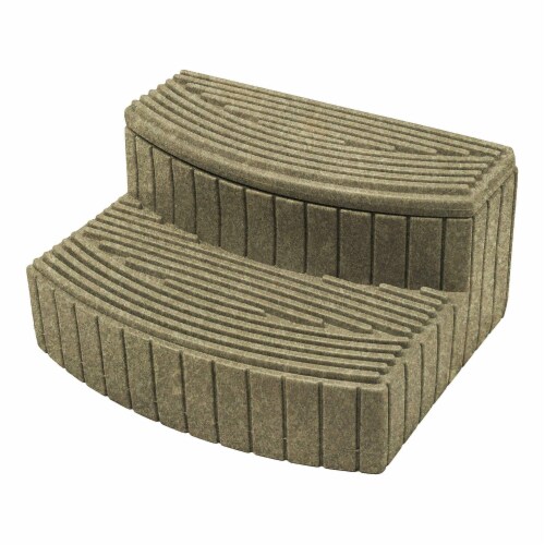 Good Ideas Sora Steps Lightweight Outdoor and Indoor Storage Step, Sandstone Perspective: front