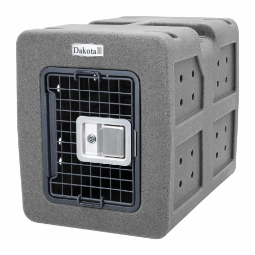 Dakota 283 G3 Easy To Clean Dog Kennel w/ Handle & Latching Door, Dark