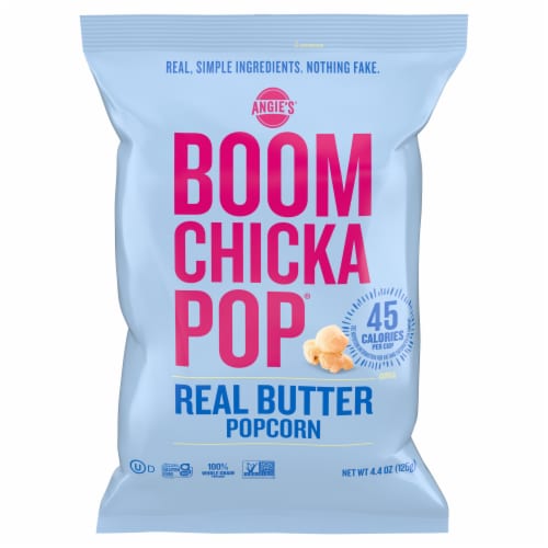 Angie's Boomchickapop Real Butter Popcorn Perspective: front