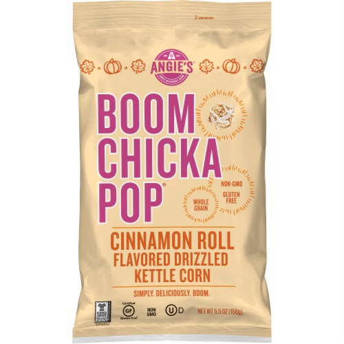 Angie's BOOMCHICKAPOP Cinnamon Roll Drizzled Kettle Corn Perspective: front