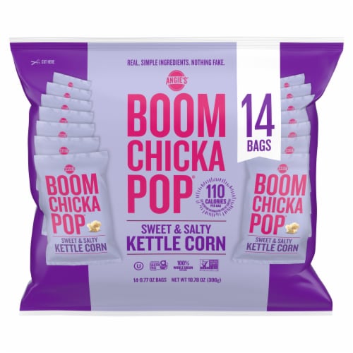 Angie's Boom ChickaPop Sweet & Salty Kettle Corn Popcorn Mutipack Perspective: front