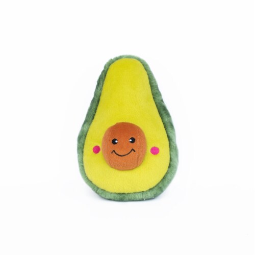Zippy Paws NomNomz Avocado Dog Toy Perspective: front