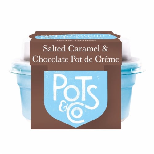 Pots & Co Salted Caramel & Chocolate Pot de Creme Desserts Perspective: front
