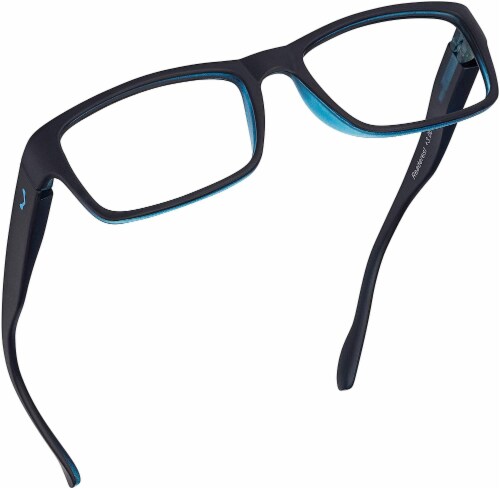 Readerest Blue Reading Glasses - Black/Blue, 1.25 Mag, Thin