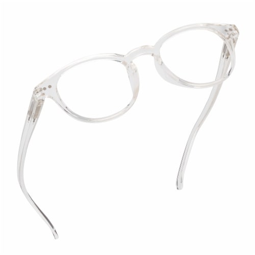 Readerest Round Blue Light Blocking Reading Glasses Clear 3.50