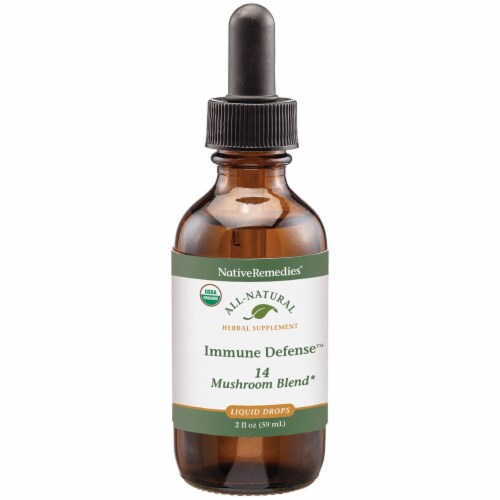 Native Remedies Immune Defense14 Mushroom Blend Liquid Drops Perspective: front