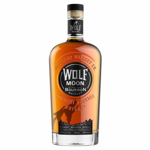 Wolf Moon Straight Bourbon Whiskey Perspective: front