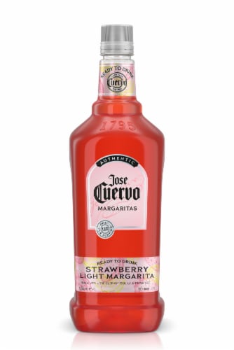 Jose Cuervo® Authentic Margarita Strawberry Light Prepared Cocktails Ready To Serve Perspective: front