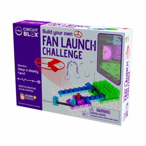 E-Blox Circuit Blox Build Your Own Fan Launch Challenge Kit Perspective: front