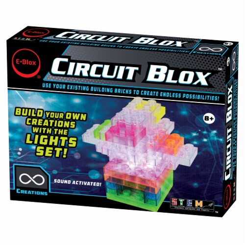 E-Blox Circuit Blox Colorful Building Block Set Perspective: front
