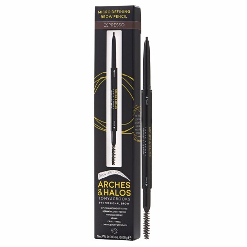 Arches & Halos Micro Defining Brow Pencil - Espresso Perspective: front