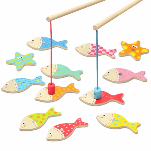 Kidzlane Magnetic Fishing Game  Wooden Toy for Toddlers & Kids