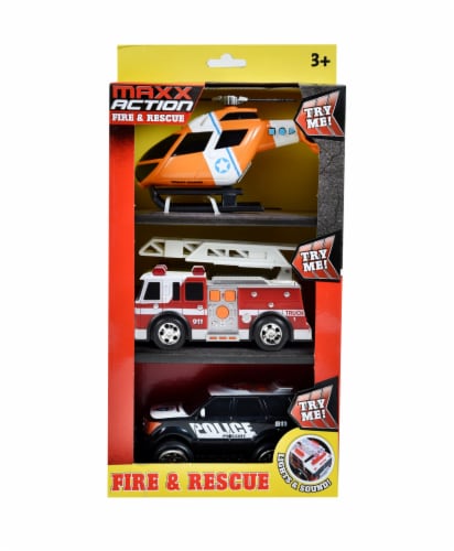 Sunny Days Maxx Action Rescue Vehicles 3 Pack Perspective: front
