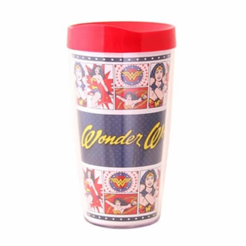 Silver Buffalo 16 oz Wonder Woman Tumbler Perspective: front