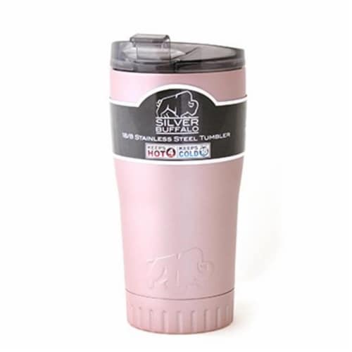 Silver Buffalo 20 oz Stainless Steel Tumbler - Rose Gold Perspective: front