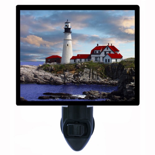 Decorative Photo Night Light. Portland Head Lighthouse. Free Extra Picture For Lights. Perspective: front