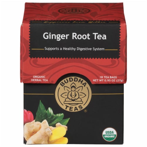Buddha Teas® Ginger Root Tea Perspective: front