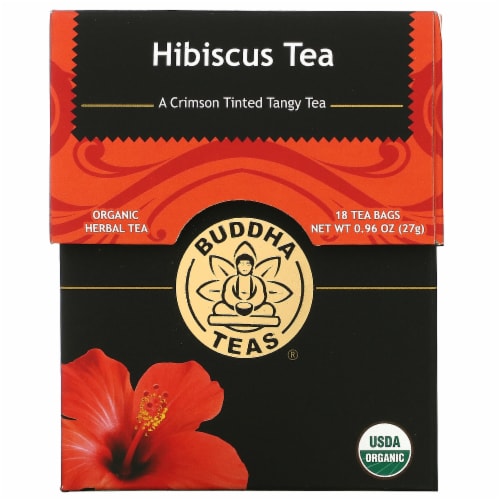 Buddha Teas Organic Hibiscus Tea Perspective: front