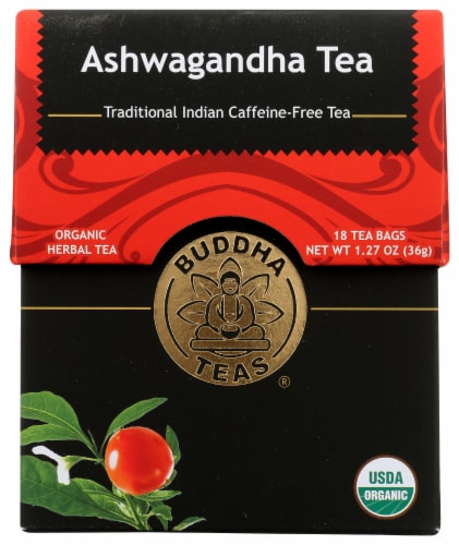 Buddha Teas Organic Ashwagandha Tea Perspective: front