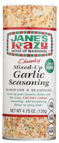 Jane's Krazy Mixed-Up Seasonings Chunky Garlic Seasoning Perspective: front