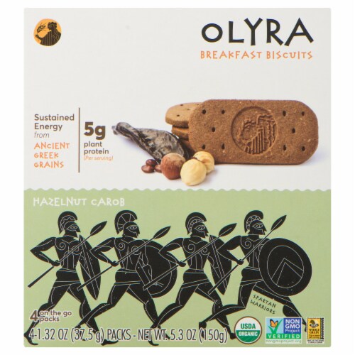 Olyra Hazelnut Carob Breakfast Bars Perspective: front