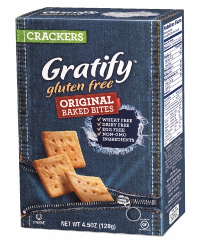 Gratify Gluten Free Original Baked Bites Crackers Perspective: front