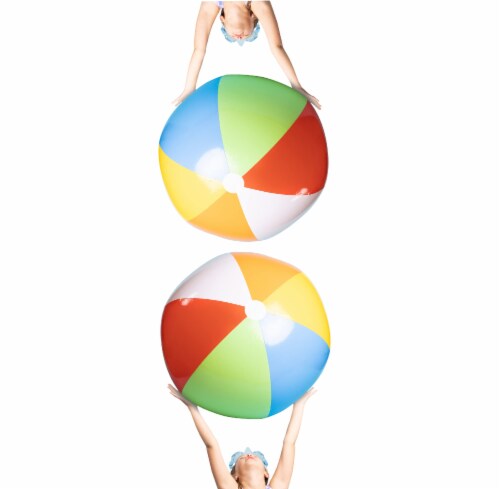 Top Race 42 Giant Inflatable Beach Balls 2 Pack Rainbow Color 42 inch Dillons Food Stores
