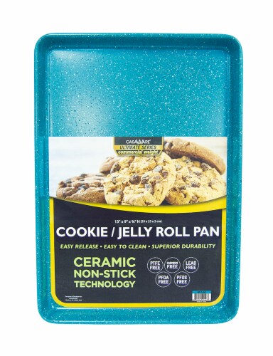 CasaWare Ultimate Series Non-Stick Ceramic Cookie/Jelly Roll Pan - Blue Perspective: front