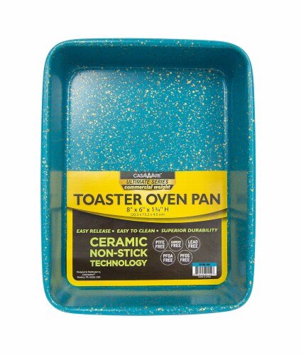 CasaWare Rectangular Toaster Oven Pan - Blue Perspective: front