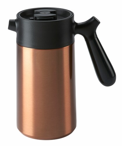 CasaWare Stainless Steel Vacuum French Press - Copper Perspective: front