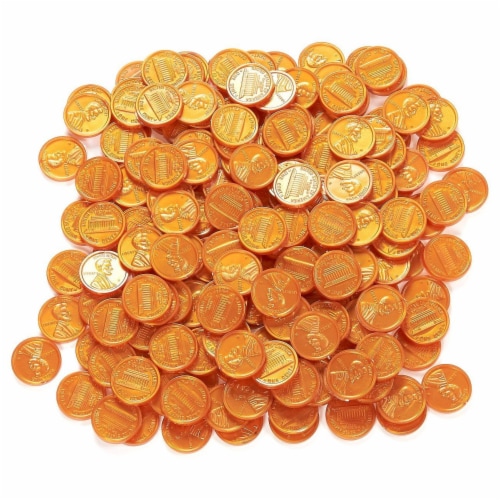 200 Fake Plastic Penny Coins Novelty Pirate Play Toy Prizes