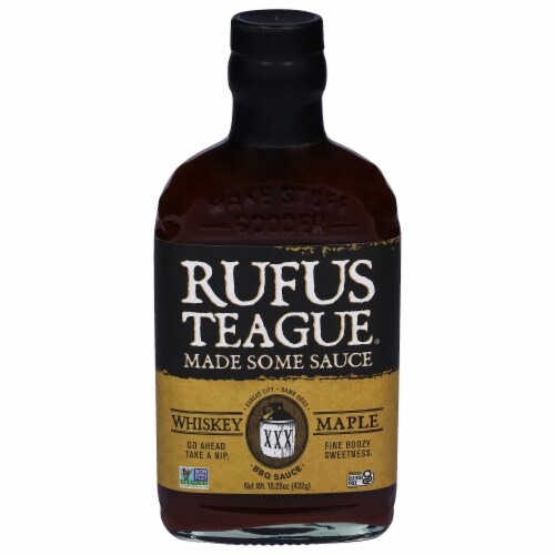 Rufus Teague® Whiskey Maple BBQ Sauce Perspective: front