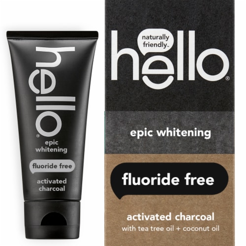 hello Epic Whitening Charcoal Fluoride Free Toothpaste in Fresh Mint Perspective: front