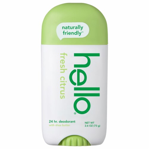 Hello® Fresh Citrus Shea Butter Deodorant Stick Perspective: front