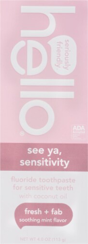 Hello See Ya Sensitivity Fluoride Toothpaste Perspective: front