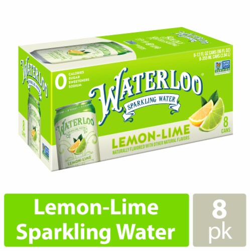 Waterloo Lemon-Lime Sparkling Water Perspective: front
