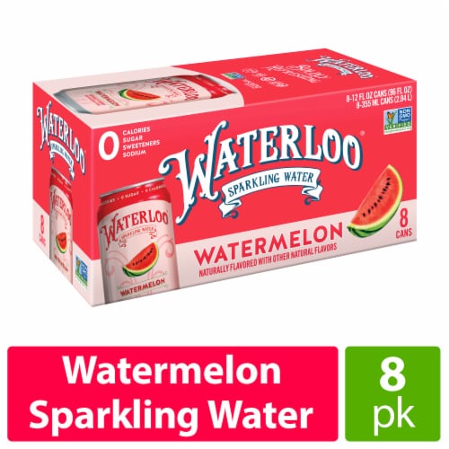 Waterloo® Watermelon Sparkling Water Perspective: front