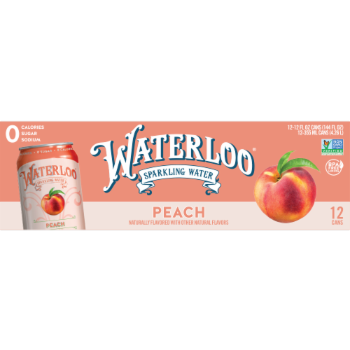 Waterloo® Sparkling Water Peach Perspective: front