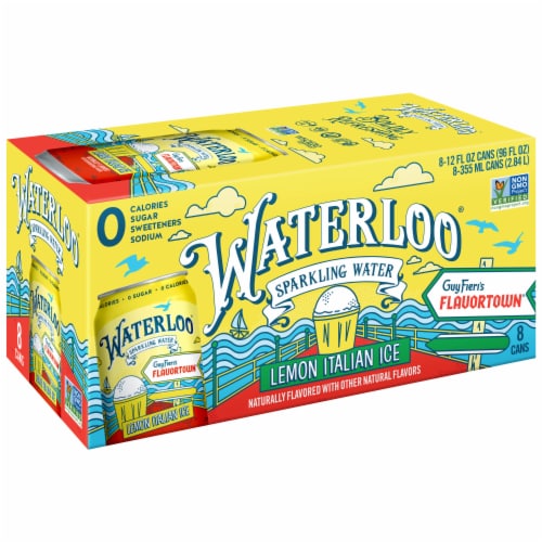 Waterloo® Lemon Italian Ice Sparkling Water Perspective: front