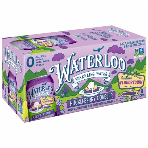 Waterloo® Huckleberry Cobbler Sparkling Water Perspective: front